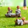 Mönch Figur Desktop Ornament Wasserdicht Rostfrei Mikrolandschaft DIY Heimdekorations Zubehör