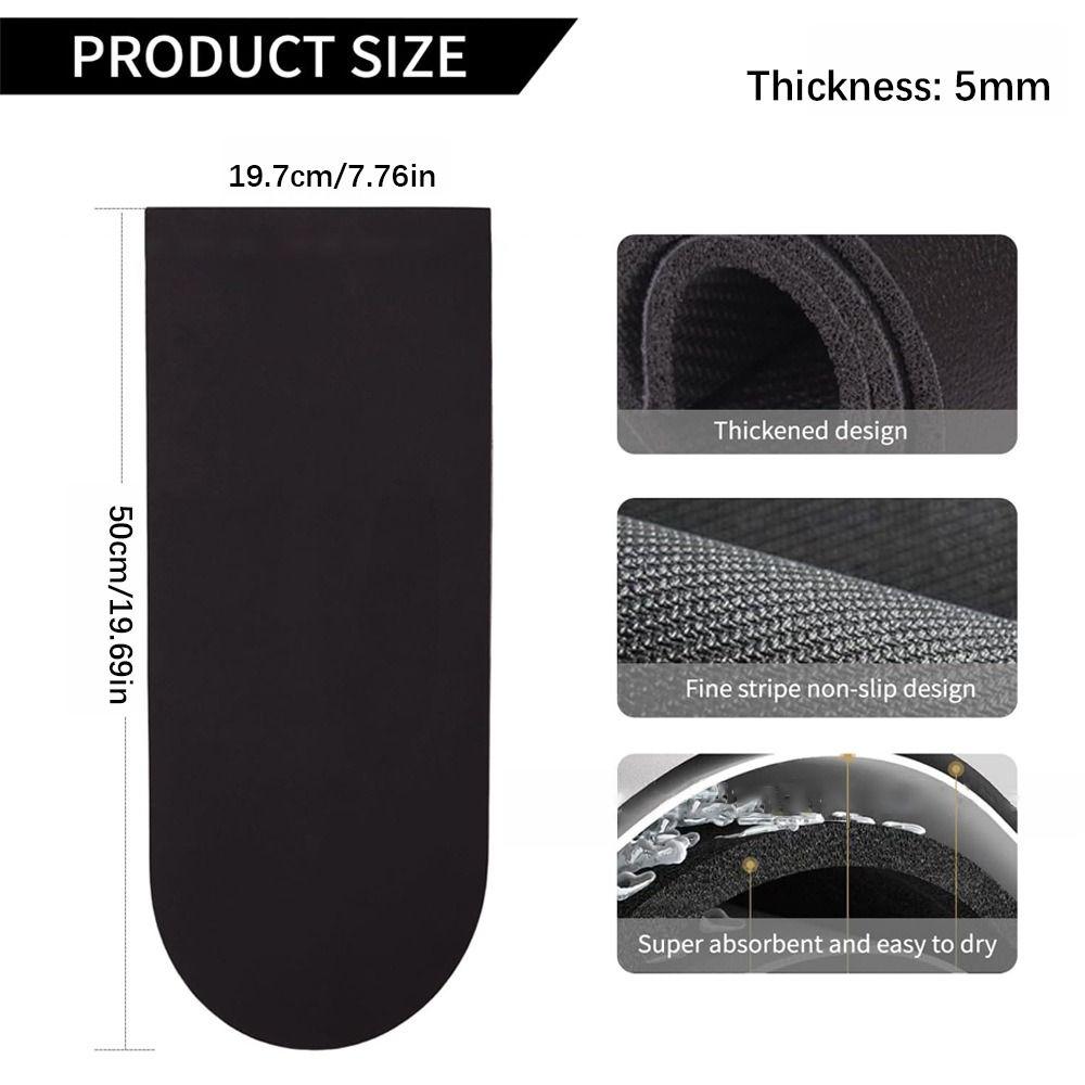 Rubber Smoothie Maker Mat Black Thickening Non-slip Moving Mat Absorbent Smooth Gliding Frozen Drink Machine Sliding Pad