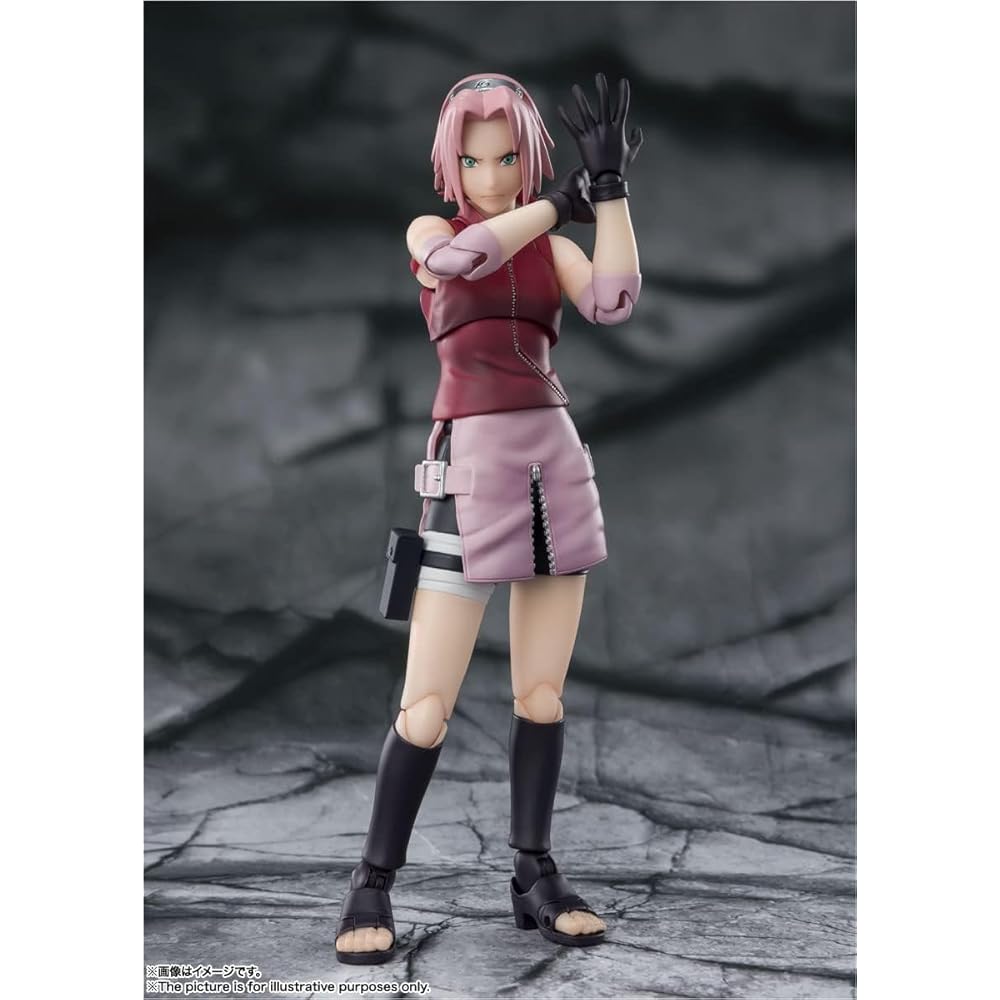 TAMASHII NATIONS S.H. Figuarts Naruto Shippuden Sakura Haruno Action Figure 135mm ABS PVC Painted Articulated Figure