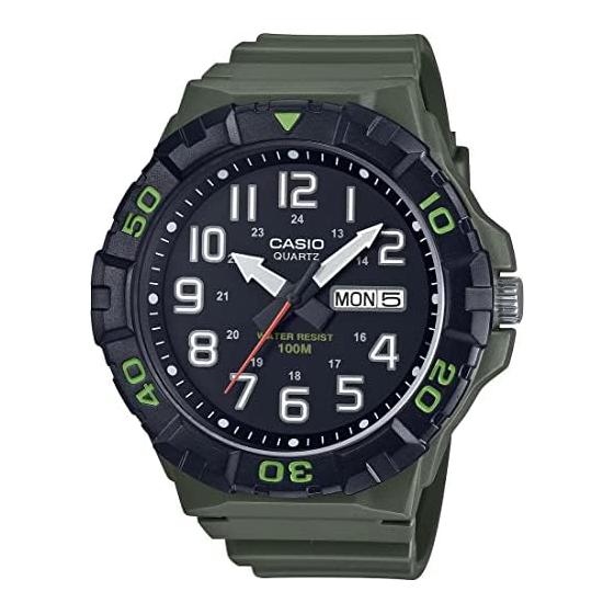 [CASIO] СТАНДАРТНЫЕ БОЛЬШИЕ Кварцевые часы MRW-210H-3AV Мужские военные зеленые Overseas Модель [Параллельный импорт]