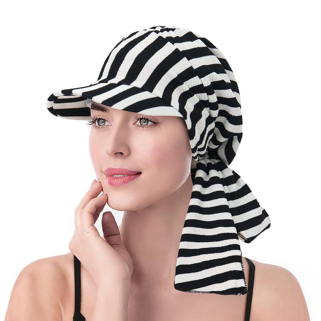 European and American hot sale leopard print cloth hat brim headscarf hat flower headscarf hat Muslim can hide hair bun hat spot