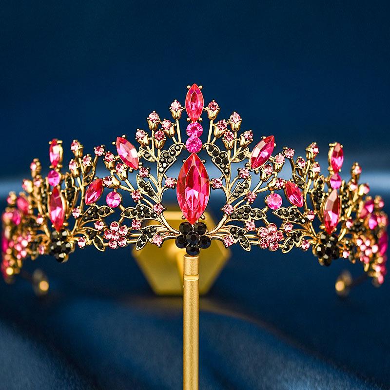 Bridal Tiara Crown Wedding Dress Hair Accessories Stage Host Welcome Baroque Queen Birthday Jewelry Women