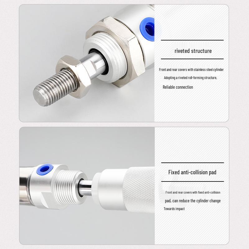 20 Mini Cylinder MAJ 75 Adjustable Stroke 100/125/150-25-50-S Full Bore Pneumatic