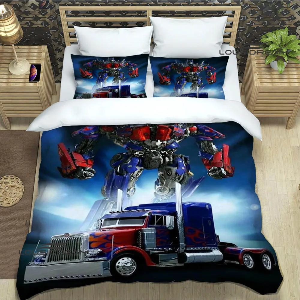 Bedding Set Luxury Birthday Gift T-Transformers Cartoon Bedding Sets Exquisite Bed Supplies Set Duvet Cover Bed Comforter Set