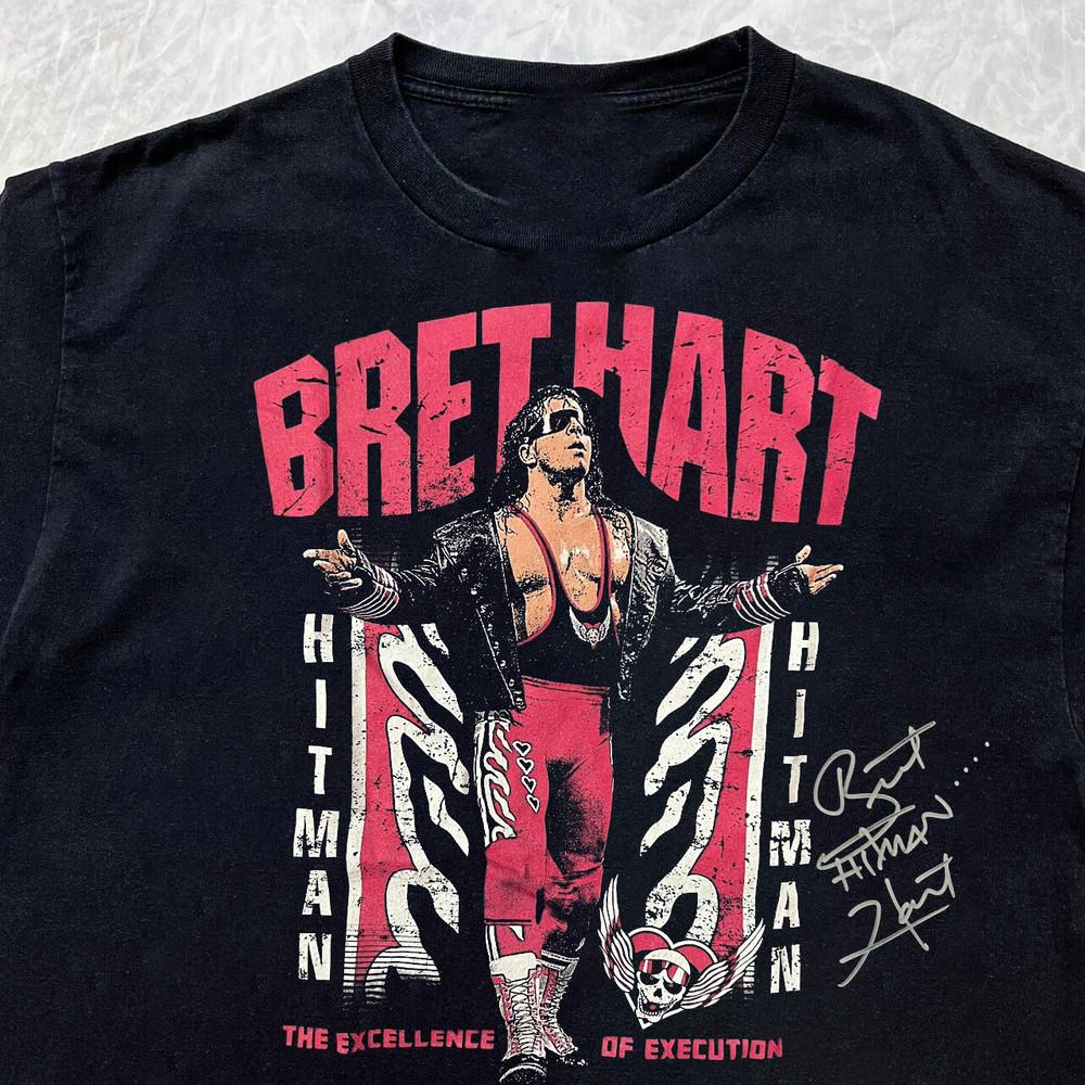 Rare Bret Hart Gift For Fan Cotton Black T-Shirt S-2345XL T-shirt Unisex T-Shirt XL