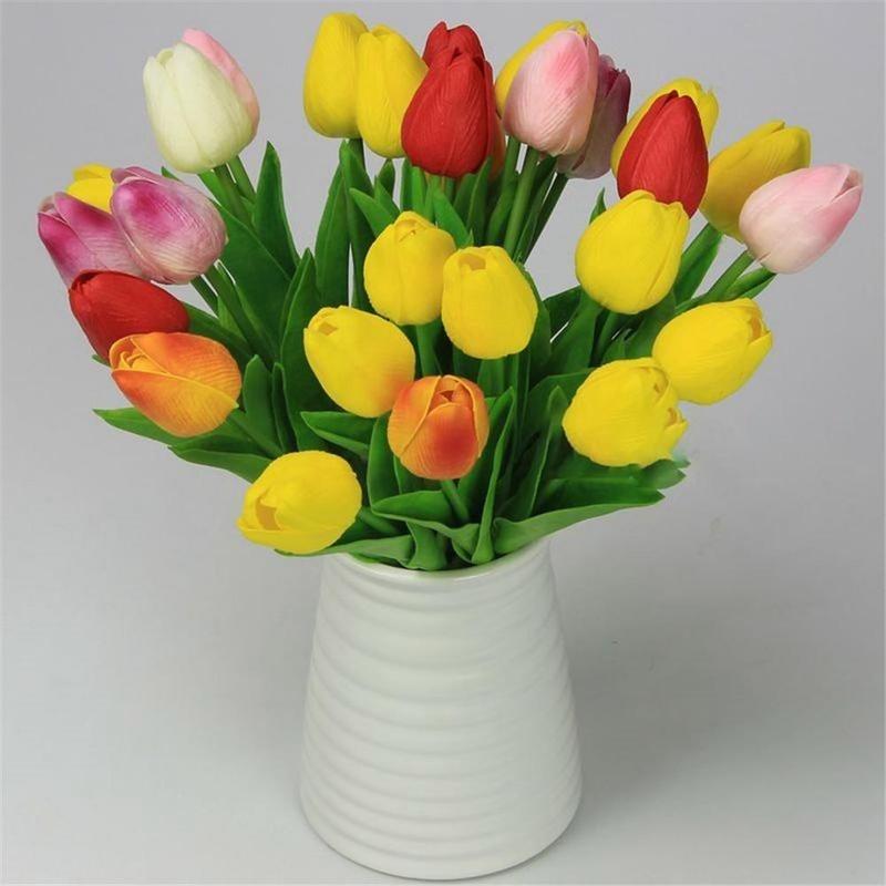 1pcs New Handmade Tulip Wedding Bouquet Brooch Bridal Bridesmaids Flowers Home Decor