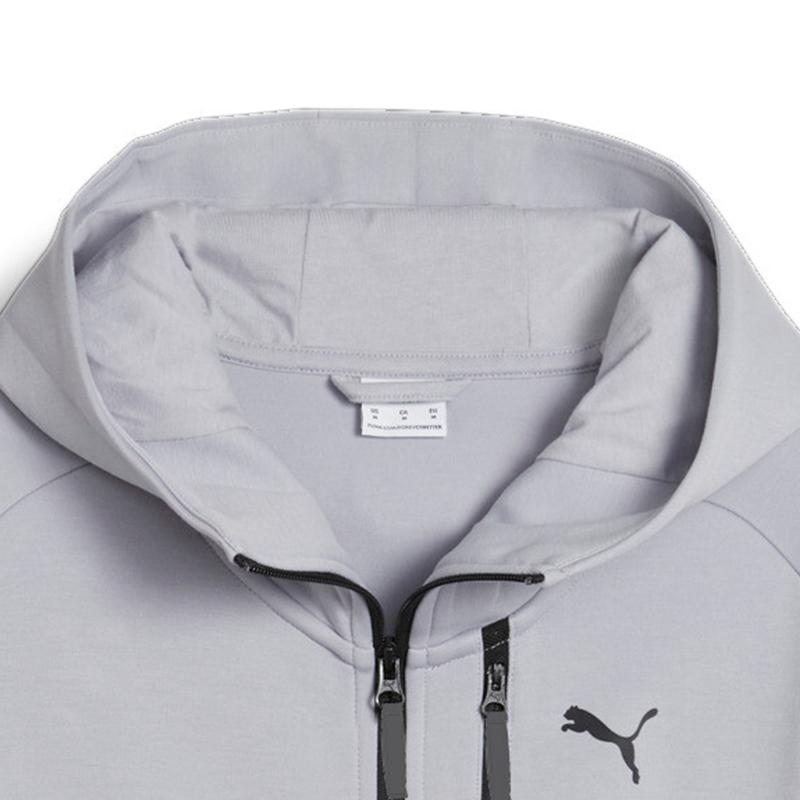 Puma Color Block Zip-Up Sports Casual Knit Hoodie Jacket Men Jackets Gray 626143-63