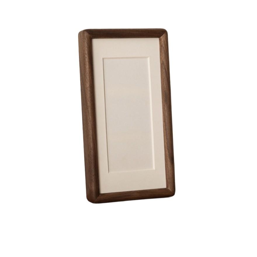 

Beige Mat Board Elegant Picture Frame Solid Wood Photo Frame Walnut Photo Frame A