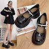 Woman Lolita Shoes Patent Leather Cute Bow  Pumps Bride Wedding Cosplay Party Dress ShoesG