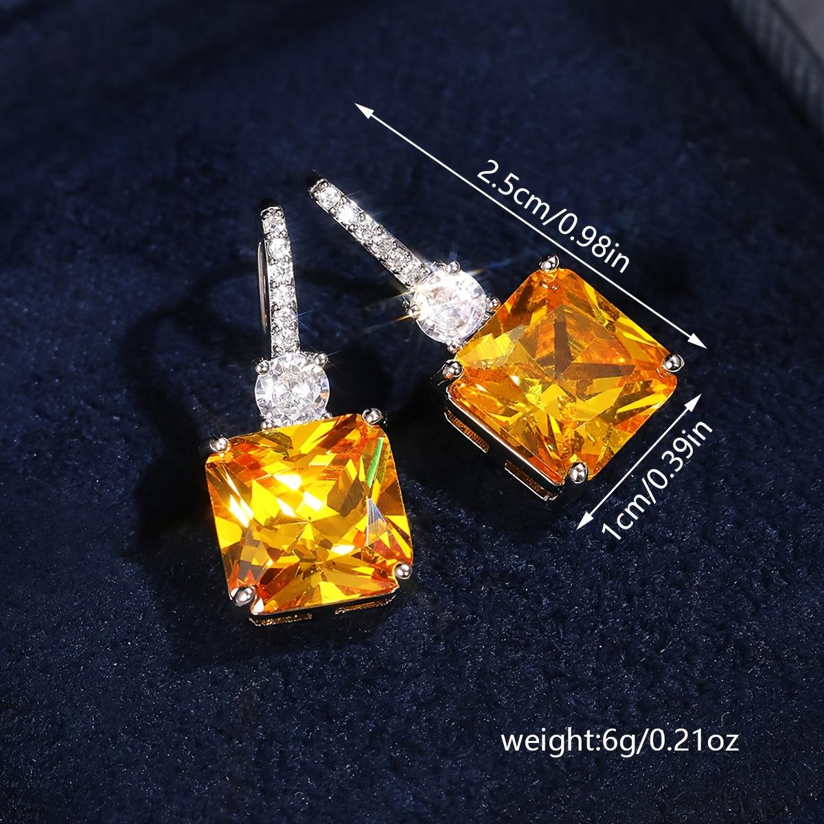 Изысканные висячие серьги-крючки с цитрином — фото 6