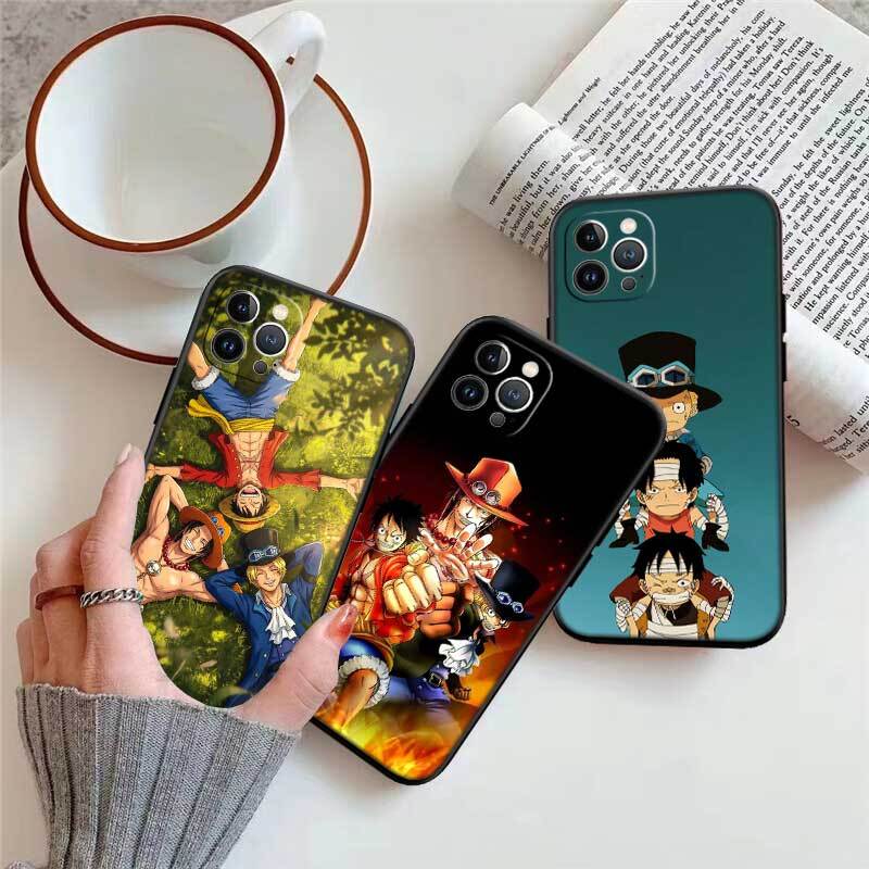 One Piece Luffy ACE Sabo Phone Case for Samsung S20 S21 S21S S22 S23 S24 FE Ultra Plus Lite F06 F16 M06 M16 M56 A07 A17 A36 A37 A55 A57