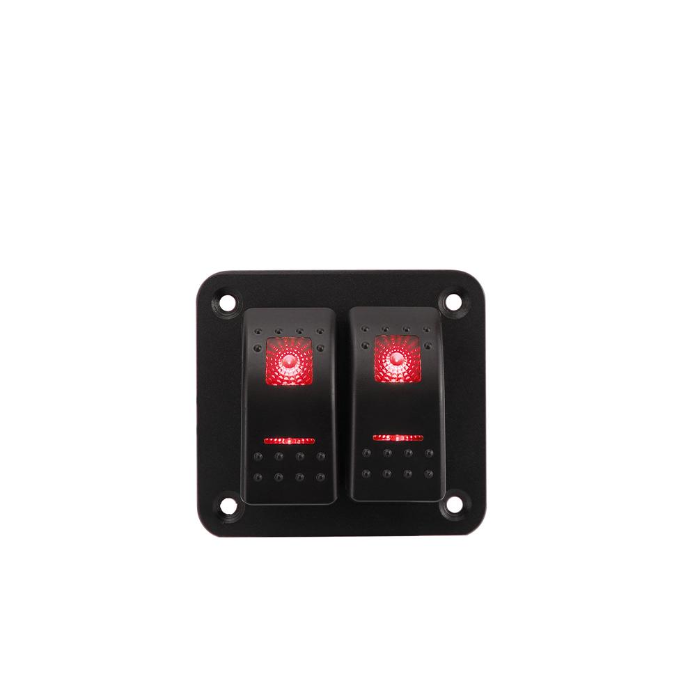 Marine 2/3/4/5/6/ 8 Group Rocker Switch Panel 5-pin Toggle Switch for 12V/24V Cars ATV Trailers with Red Green Indicator Light