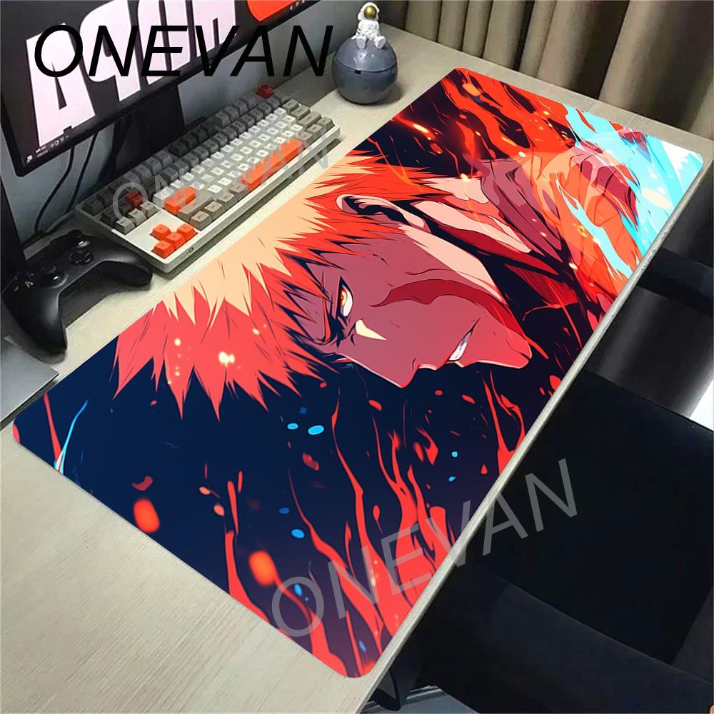 Japan Cool Anime Mouse Pad Laptop Black And White Keyboard Rug PC BLEACH Gamer Cabinet Desk Mat XXL Rubber Anti Slip Mousepad