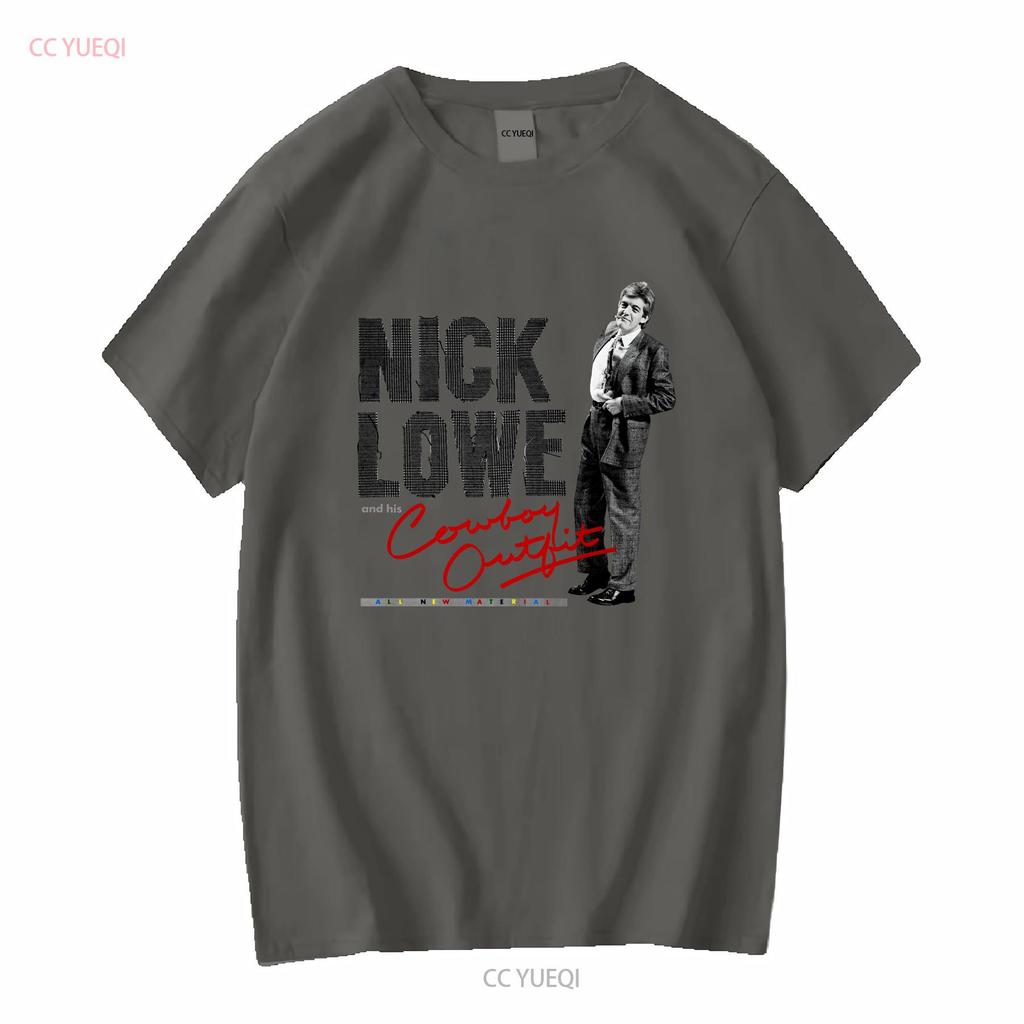 Nick Lowe and His Cowboy Outfit Album T Shirt All Size S 2345XL long or short sleeves vintage Washed Unisex graphic streetwear