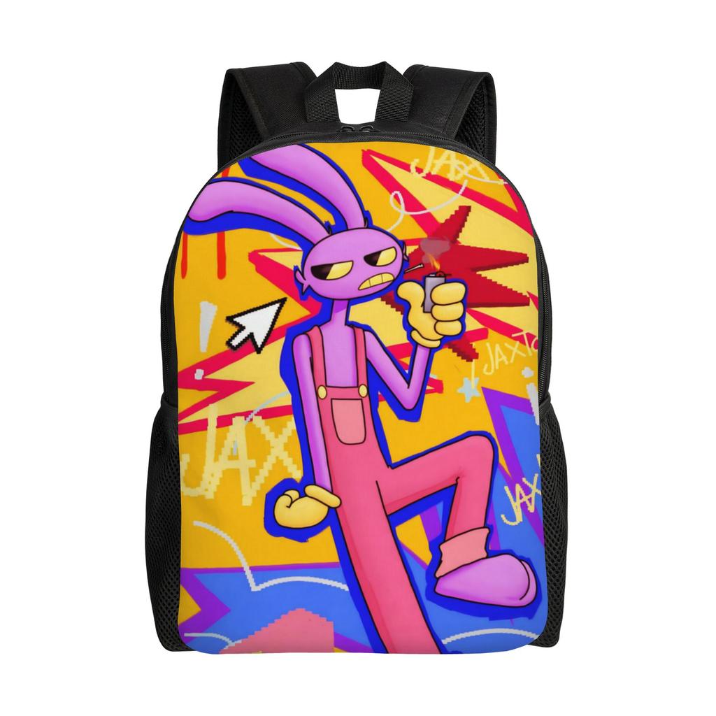J-Jaxs Purple Rabbit Backpack for Men Women Fashion High School Hiking Travel Daypack  Laptop Computer Shoulder Bag Outdoor
