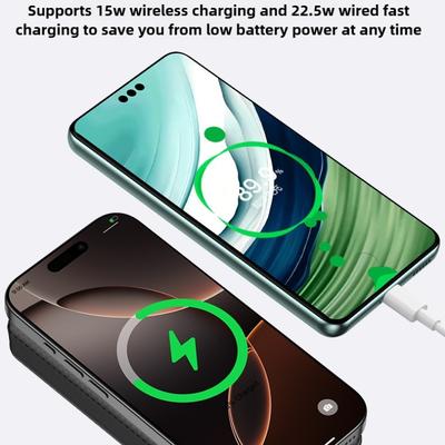 8x18650 Baterijų Įkrovimo Dėklas Skaitmeninis Ekranas „Pasidaryk pats“ Dvigubas USB C Tipo Dėžutė 22.5W Greitas Įkrovimas 15W Belaidis Įkrovimas Maitinimo Dėklas