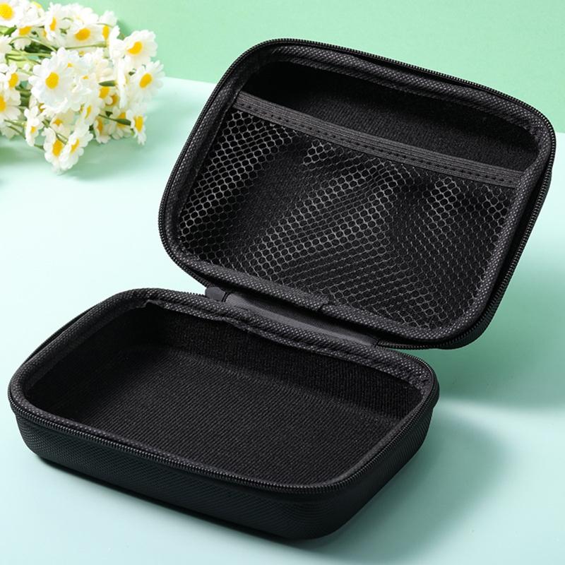 EVA Hard Case Square Heaphone Bag with Inner Mesh Pocket Carry Pouch with Inner Mesh Pocket for Electronic Accessory