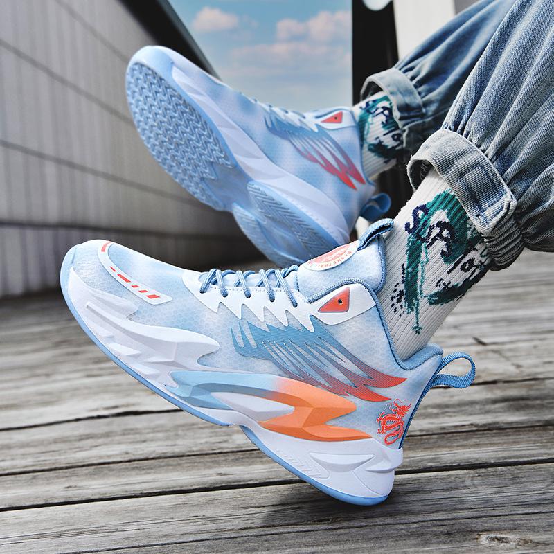 Mittel- und hochgeschnittene Basketballschuhe Herren Dämpfung atmungsaktive Mesh-Oberfläche verschleißfest stützend professioneller Wettkampf tatsächlicher Kampf Putian spo