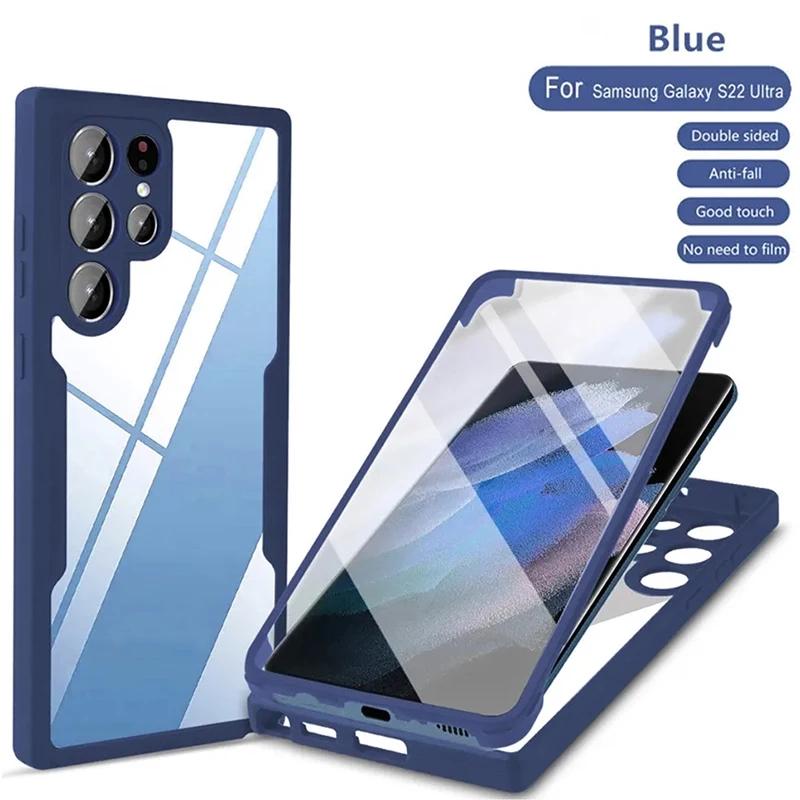 360 Fullt Dekkende Etui For Samsung S25 Ultra S23 Plus S21 S20 S25 Edge Funda For Samsung S24 Ultra S25 Skjermbeskytter Telefondeksel