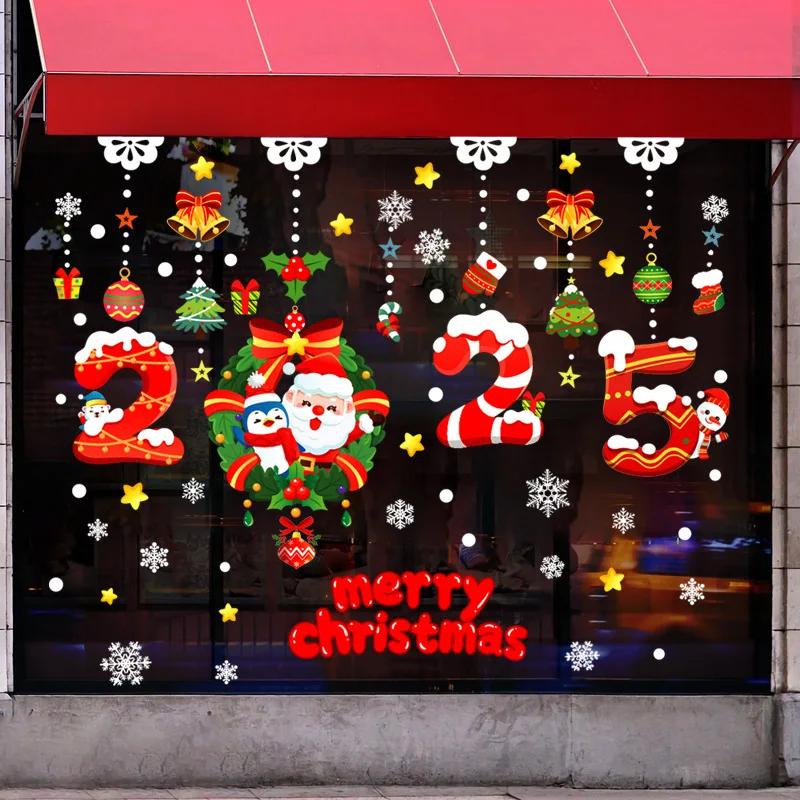 Snowflake Window Cling Set - Reusable PVC Static Decals for Glass, Easy Winter & Christmas Window Decor Without Residue