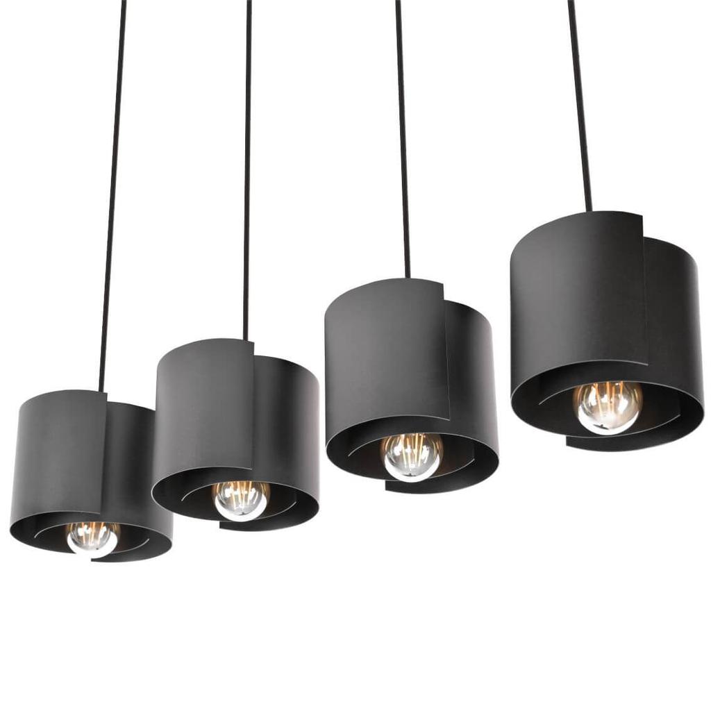 Hugo 4 Black Pendant Lamp