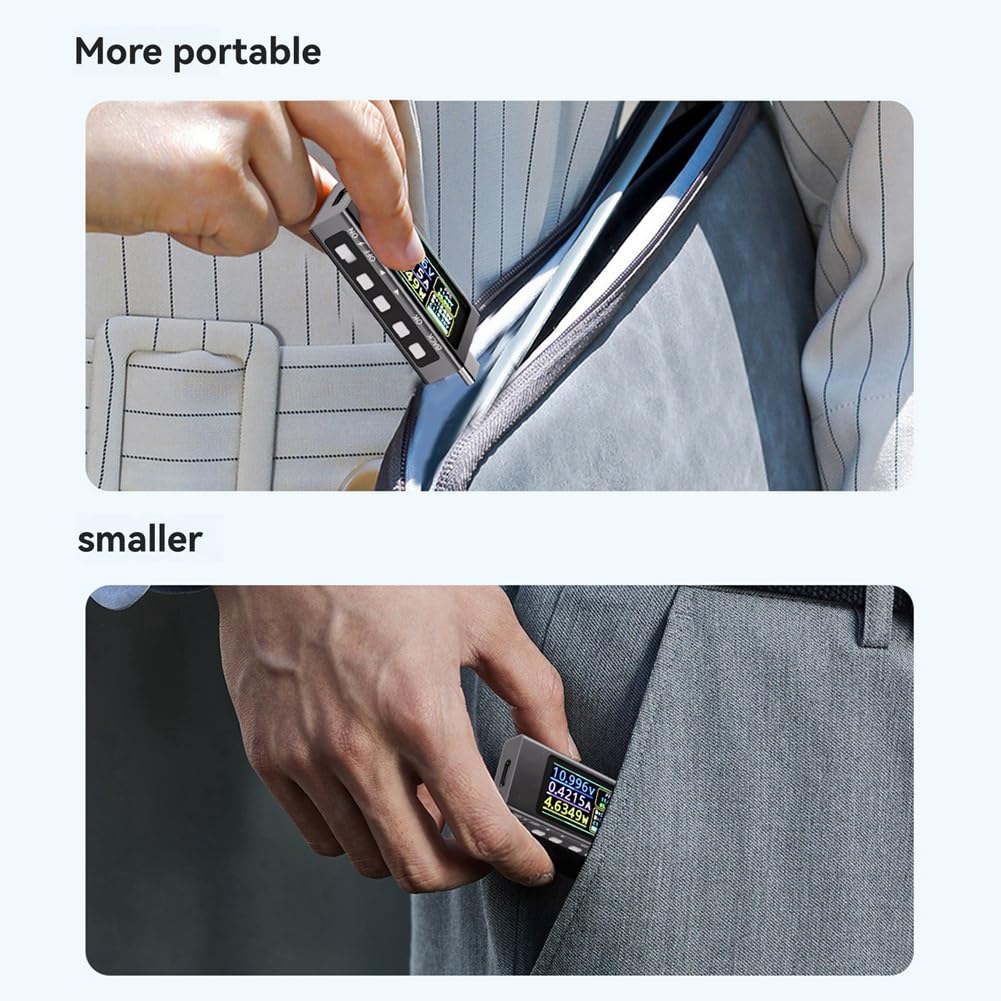 The Xsdjasd Wattmeter Type C Tester is a tester for simple electronic It can be used as a DC ampere and K-X1 multi-function tools. voltmeter, meter,