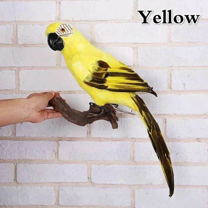 Falsches Tier Vogel Garten Requisiten Brandneu Kreativ 45cm Simulierte Papagei Handgemacht Ara Schaumstoff Feder Rasen Statue Ornamente