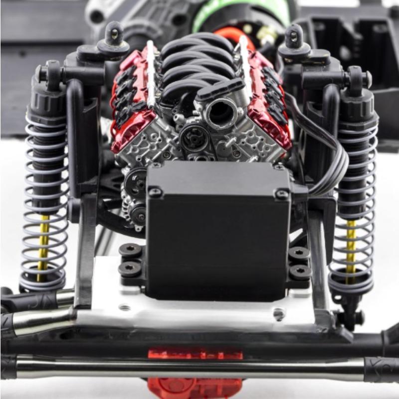 MAD058 V8 Engine Model Simulation Electric Internal Combustion Engine Model Assembly Kit for RC Cars and Desktop Decorations