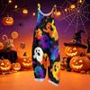 Loose Fit Casual Jumpsuit Women Sleeveless Vintage Style Cotton Linen Overalls Halloween Pattern Wide Leg Romper