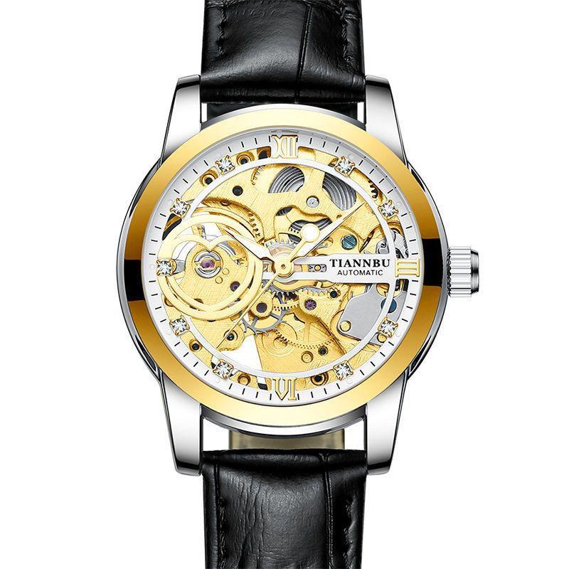 Women S Automatic Mechanical Watch Waterproof Luminous Watch Women S Hollow Mechanical Diamond-Encrusted Fashion Versatile Mechanical Women S Watch