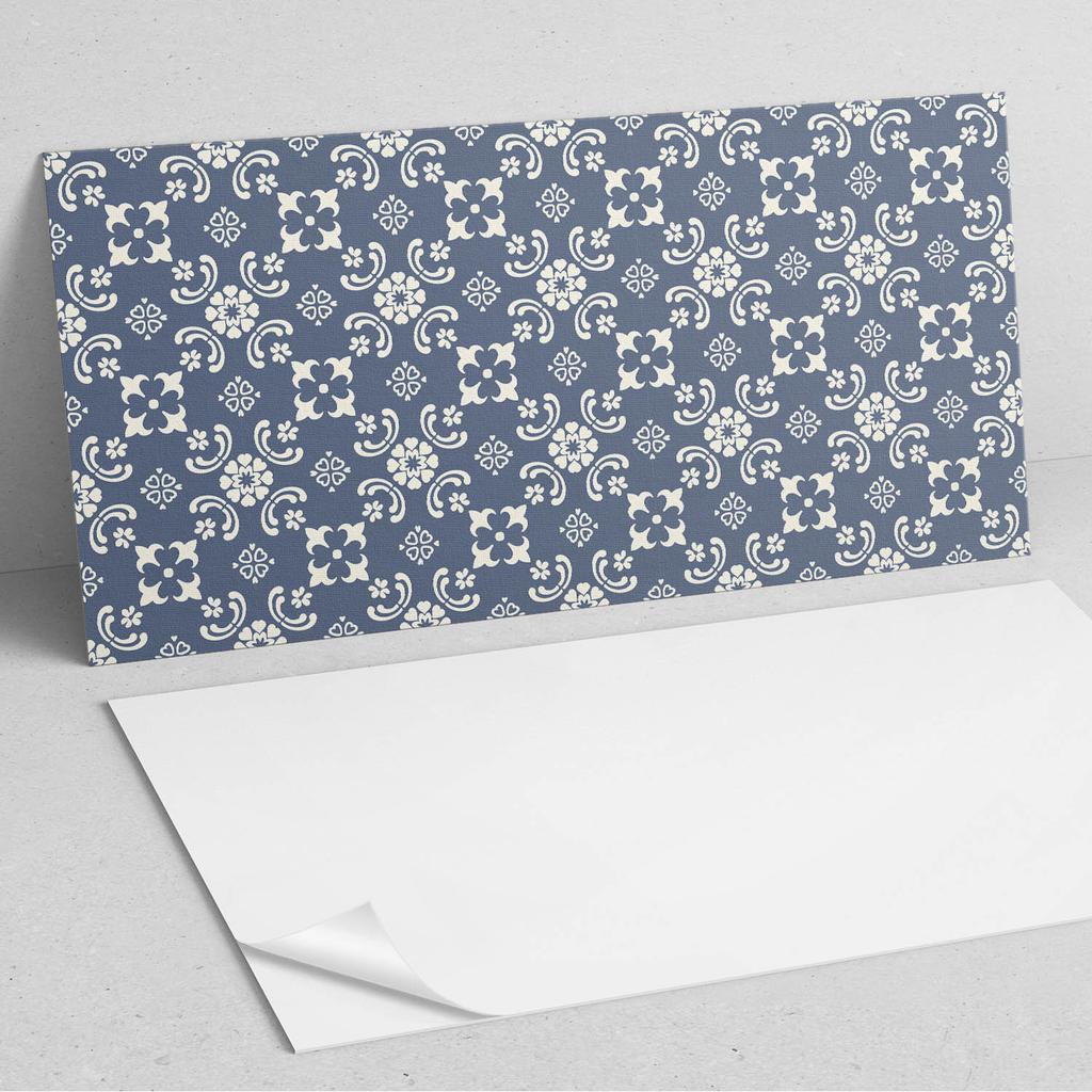 Panel Samoprzylepny Z Nadrukiem - Idealny Do Kuchni 100X50 Cm Kwiatowy Wzór Na Tle