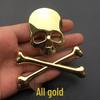 3D Metal Skull Car Emblem: Halloween Harley Hood, Tail, and Side Sticker