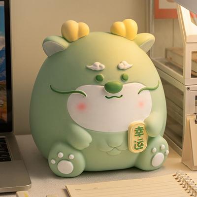 Tirelire Créative Adorable Dragon Vinyle Dépose Dessin Animé Tirelire Grande Capacité Incassable Pot d'Économie d'Argent Filles