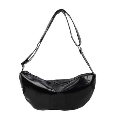 Women Crescent Shoulder Bag Solid Color Dumpling Crossbody Bag Large Capacity Retro Satchel Bag Female Commute Bag