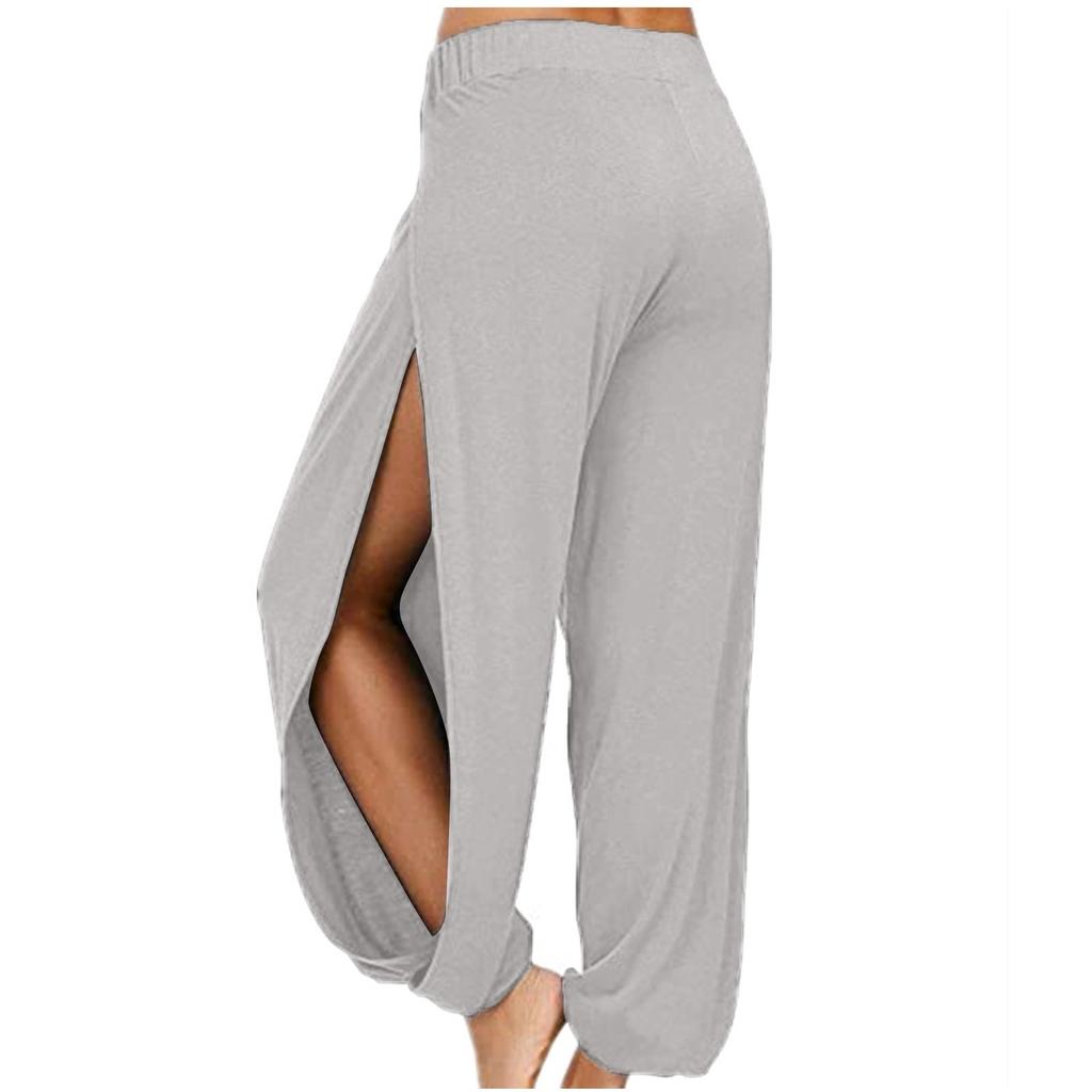 Pantaloni de damă, de culoare solidă, cu desfășurare înaltă elastică, pentru alergare, yoga, timp liber