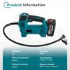 830Kpa Cordless Portable High Pressure Electric Air Pump LED Display Rechargeable Car Ball Inflatable Pump