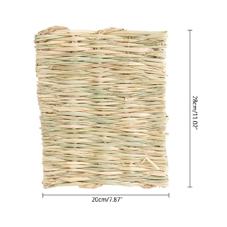 Rabbit Grass Mat Woven Bed Chew Bedding for Nesting Chewing Toy for Hamster