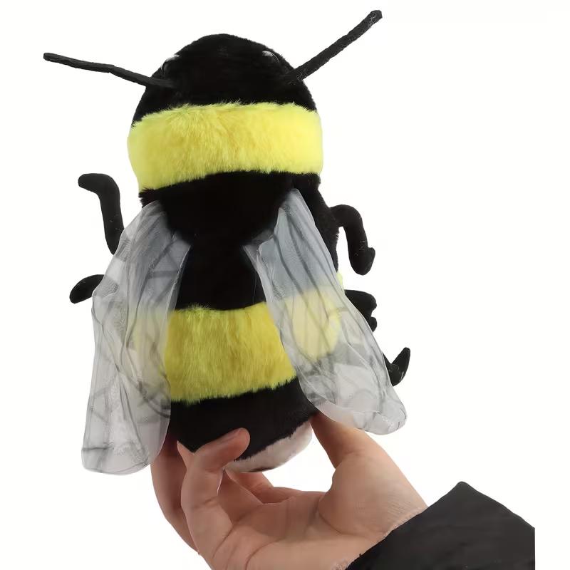 2 Sizes Cute Bee Plush Toy Honeybee Plush Toy Soft Furry Bee Stuffed Animal Decor Holiday Gifts For Youngsters Insect Plushies