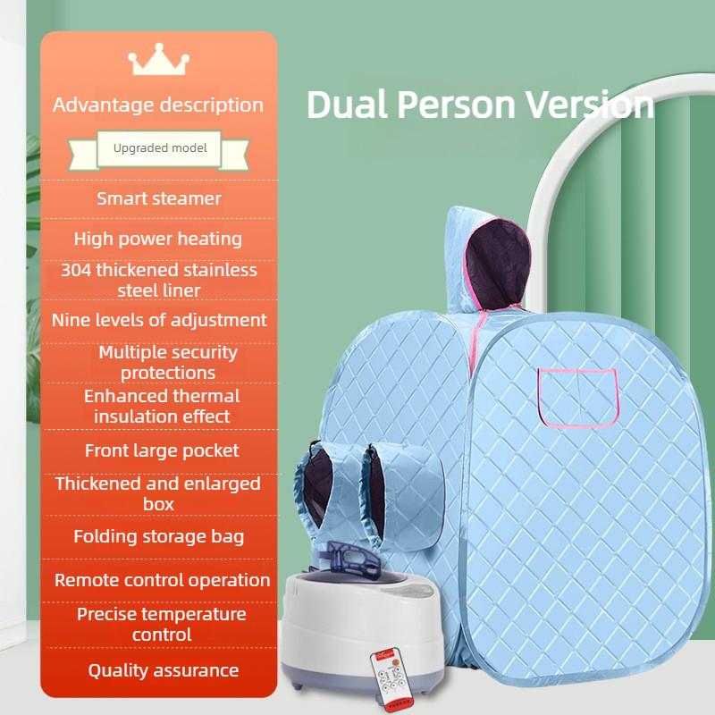 Boîte de sudation à la vapeur pour la maison, cabine de sauna pliable, sauna à vapeur pour tout le corps, machine de fumigation pour transpirer, kit de sauna à vapeur