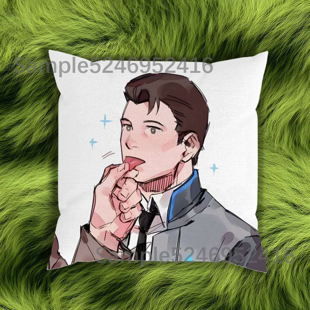 Connor DDetroit Become Human Pillowcases Cute Funny Pillow Case For Wedding Party Home Decor Comfy Pillow Cover