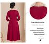2025 Spring Wedding Formal Wear: Dignified Wine Red Dress for Mother of the Bride/Groom