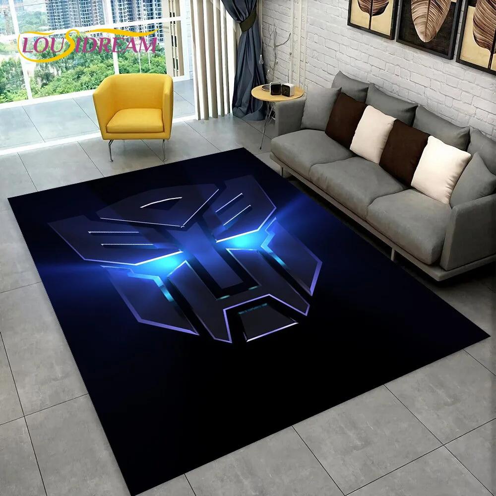Cartoon T-Transformers Autobots 3D Carpet Rug for Bedroom Living Room Home Sofa Decoration,Children Game Large Decor Floor Mat