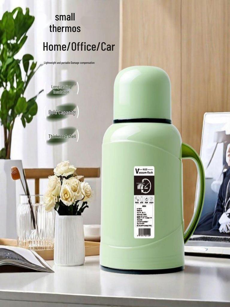 2025 New Large Capacity Glass Liner Thermos - Portable Insulated Water Bottle for Students and Dormitories