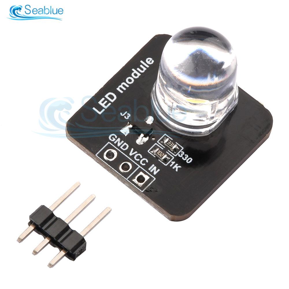 DC 3.3V-5V 10mm luminous module LED light sensor LED indicator light red green blue yellow white For Arduino