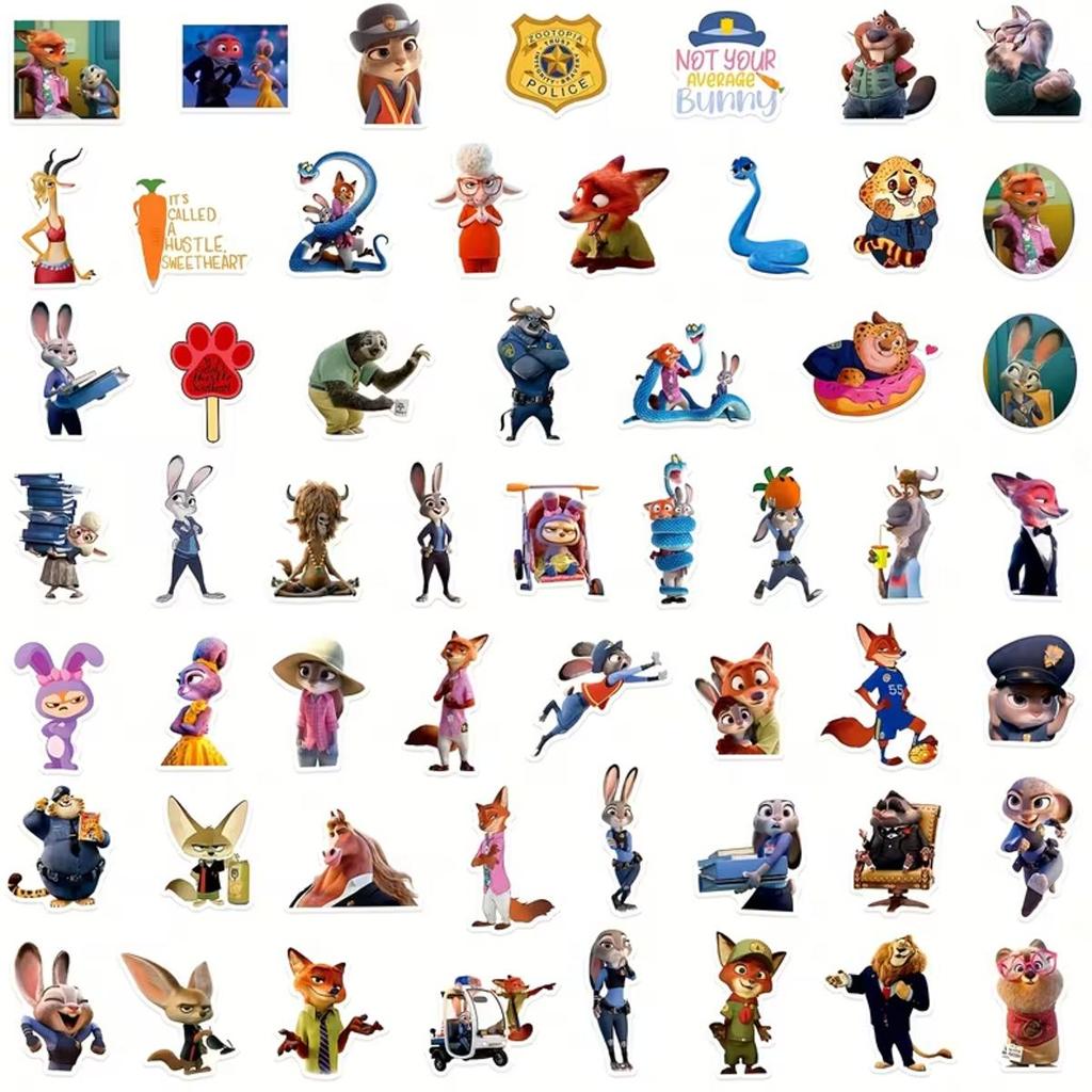 Стикеры зоотрополис zootopia Джуди и Ник виниловые стикеры, наклейки для ноутбука, на телефон стикерпак наклейки набор наклейок 55 шт