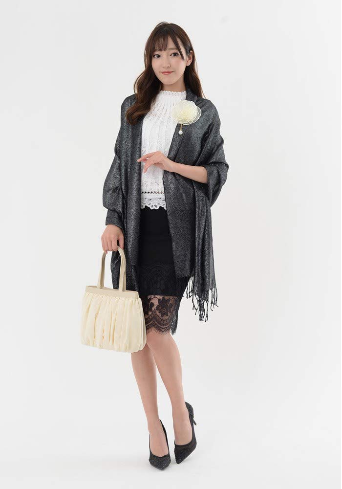 Kouei Store Formelle Luxus-Partytasche mit großem Fassungsvermögen, Falte, Brosche, Magnetverschluss, Beige, L103-H-bg