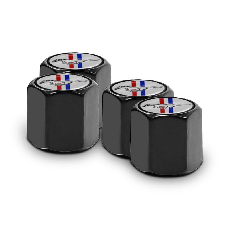 5Pcs/Set Car Keychain Tire Valve Cap Car Styling Accessories For Ford Mustang Zapatillas Miniatura Gt Shelby 2005 2015 Mujer 2012 2006