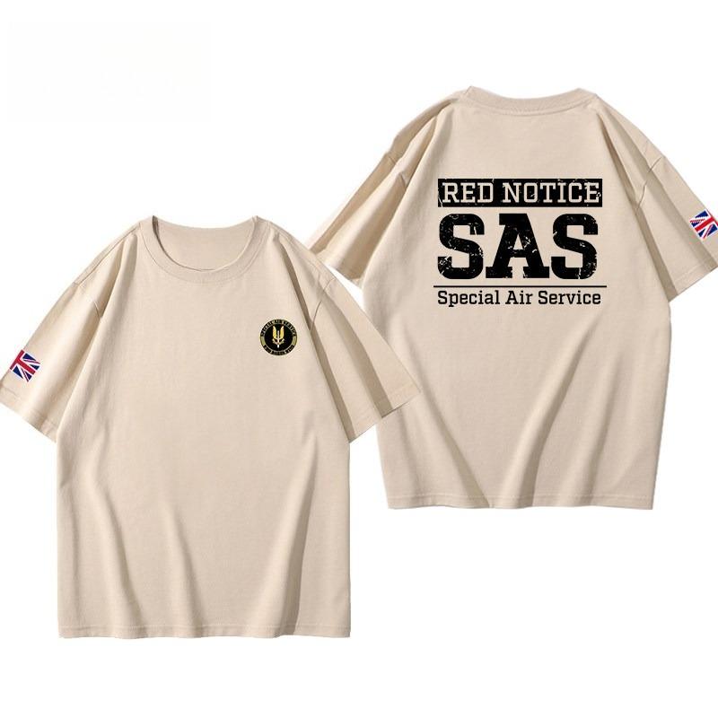 SAS British Special Air Service uniform with the Rainbow Six logo shortsleeved militarystyle Tshirt for male special forces