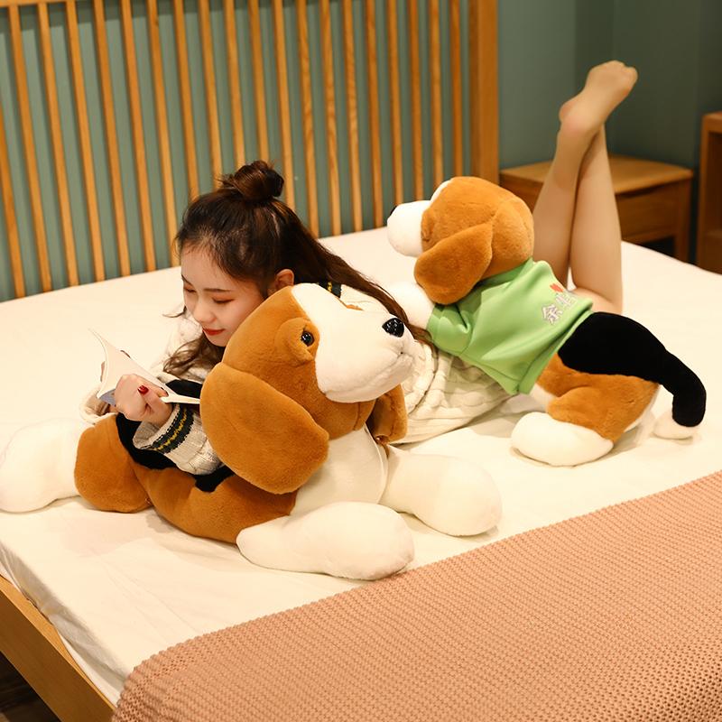 1Pc 406080Cm Cute Beagles Plush Toys Soft Stuffed Animal Dog Dolls Cushion Sleeping Plushie Companion For Children Baby