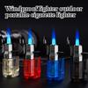 New Three Hole Straight Forward Windproof Lighter Outdoor Portable Cigarette Lighter Men's Cigarette Accessories Gift